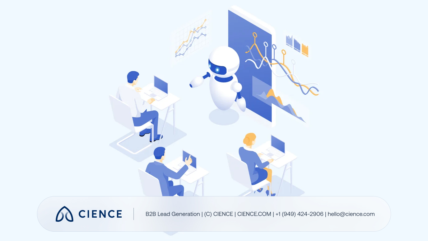 Sales team using chatbot-captured data to prioritize and contact qualified leads